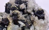 8.5cms RED HUBNERITE QUARTZ PYRITE CRYSTALS MINERAL SPECIMEN COLLECTOR PERU MB149