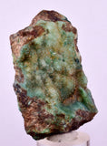 6cms DRUZY CHRYSOCOLLA QUARTZ CRYSTAL PERU COPPER LILY MINE DB242