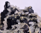 8.5cms RED HUBNERITE QUARTZ PYRITE CRYSTALS MINERAL SPECIMEN COLLECTOR PERU MB149