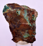 6cms DRUZY CHRYSOCOLLA QUARTZ CRYSTAL PERU COPPER LILY MINE DB242