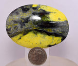 6cms LIZARDITE SERPENTINE CABOCHON PERU MINERAL SPECIMEN JEWELRY PENDAT BB392