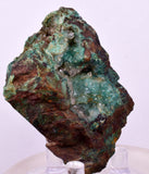 5.4cms DRUZY CHRYSOCOLLA QUARTZ CRYSTAL PERU COPPER LILY MINE DB243