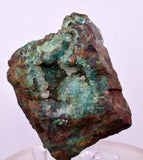 5.4cms DRUZY CHRYSOCOLLA QUARTZ CRYSTAL PERU COPPER LILY MINE DB243