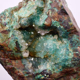 5.4cms DRUZY CHRYSOCOLLA QUARTZ CRYSTAL PERU COPPER LILY MINE DB243