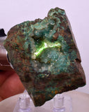 5.4cms DRUZY CHRYSOCOLLA QUARTZ CRYSTAL PERU COPPER LILY MINE DB243