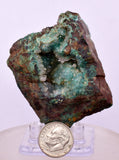 5.4cms DRUZY CHRYSOCOLLA QUARTZ CRYSTAL PERU COPPER LILY MINE DB243
