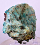 5.8cms DRUZY CHRYSOCOLLA QUARTZ CRYSTAL PERU COPPER LILY MINE DB244