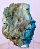 5.8cms DRUZY CHRYSOCOLLA QUARTZ CRYSTAL PERU COPPER LILY MINE DB244