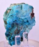 5.8cms DRUZY CHRYSOCOLLA QUARTZ CRYSTAL PERU COPPER LILY MINE DB244