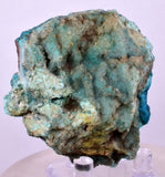 5.8cms DRUZY CHRYSOCOLLA QUARTZ CRYSTAL PERU COPPER LILY MINE DB244