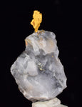 3.3cms NATIVE GOLD OF THE INCAS PERU QUARTZ THUMBNAIL CRYSTAL LB188