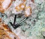 13.5cms DRUZY CHRYSOCOLLA ATACAMITE CRYSTAL PERU LILY MINE DB245