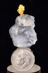 3.3cms NATIVE GOLD OF THE INCAS PERU QUARTZ THUMBNAIL CRYSTAL LB188