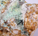 13.5cms DRUZY CHRYSOCOLLA ATACAMITE CRYSTAL PERU LILY MINE DB245
