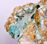 13.5cms DRUZY CHRYSOCOLLA ATACAMITE CRYSTAL PERU LILY MINE DB245