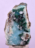 5.3cms DRUZY CHRYSOCOLLA QUARTZ CRYSTAL PERU COPPER LILY MINE DB251