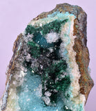 5.3cms DRUZY CHRYSOCOLLA QUARTZ CRYSTAL PERU COPPER LILY MINE DB251