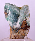 8cms DRUZY CHRYSOCOLLA QUARTZ CRYSTAL PERU COPPER LILY MINE DB248