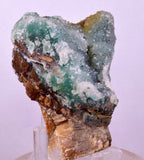 8cms DRUZY CHRYSOCOLLA QUARTZ CRYSTAL PERU COPPER LILY MINE DB248