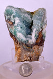 8cms DRUZY CHRYSOCOLLA QUARTZ CRYSTAL PERU COPPER LILY MINE DB248