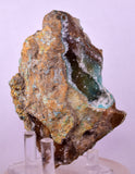 9.4cms DRUZY CHRYSOCOLLA QUARTZ CRYSTAL PERU COPPER LILY MINE DB249