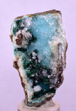 5.3cms DRUZY CHRYSOCOLLA QUARTZ CRYSTAL PERU COPPER LILY MINE DB251