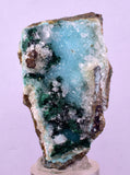 5.3cms DRUZY CHRYSOCOLLA QUARTZ CRYSTAL PERU COPPER LILY MINE DB251
