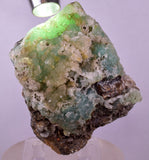 9.1cms DRUZY CHRYSOCOLLA QUARTZ CRYSTAL PERU COPPER LILY MINE DB250