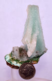 7.1cms DRUZY CHRYSOCOLLA QUARTZ CHRYSTAL LILY MINE PERU MINERAL DB252