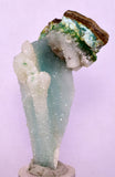 7.1cms DRUZY CHRYSOCOLLA QUARTZ CHRYSTAL LILY MINE PERU MINERAL DB252