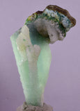 7.1cms DRUZY CHRYSOCOLLA QUARTZ CHRYSTAL LILY MINE PERU MINERAL DB252