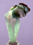 7.1cms DRUZY CHRYSOCOLLA QUARTZ CHRYSTAL LILY MINE PERU MINERAL DB252