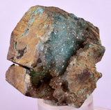 5.9cms DRUZY CHRYSOCOLLA QUARTZ CRYSTAL LILY MINE PERU MINERAL DB253