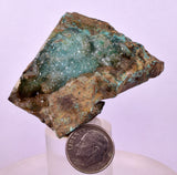 5.9cms DRUZY CHRYSOCOLLA QUARTZ CRYSTAL LILY MINE PERU MINERAL DB253
