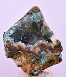 5.1cms DRUZY CHRYSOCOLLA QUARTZ CRYSTAL LILY MINE PERU MINERAL DB254