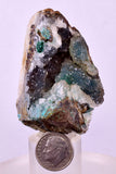 6cms DRUZY CHRYSOCOLLA QUARTZ CRYSTAL LILY MINE PERU MINERAL DB255