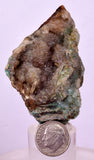 6.4cms DRUZY CHRYSOCOLLA QUARTZ CRYSTAL LILY MINE PERU MINERAL DB256