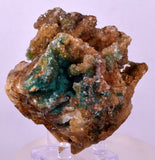 7.7cms DRUZY CALCITE QUARTZ MALACHITE CRYSTAL LILY MINE PERU DB257