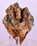 7.7cms DRUZY CALCITE QUARTZ MALACHITE CRYSTAL LILY MINE PERU DB257
