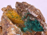 7.7cms DRUZY CALCITE QUARTZ MALACHITE CRYSTAL LILY MINE PERU DB257