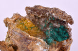 7.7cms DRUZY CALCITE QUARTZ MALACHITE CRYSTAL LILY MINE PERU DB257