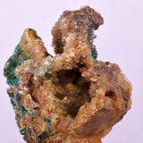 7.7cms DRUZY CALCITE QUARTZ MALACHITE CRYSTAL LILY MINE PERU DB257