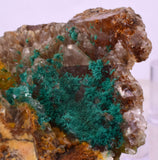 7.7cms DRUZY CALCITE QUARTZ MALACHITE CRYSTAL LILY MINE PERU DB257