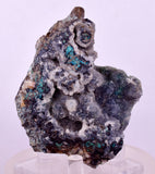 8cms DRUZY CHRYSOCOLLA QUARTZ CRYSTAL LILY MINE PERU MINERAL DB258