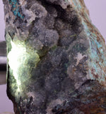 8cms DRUZY CHRYSOCOLLA QUARTZ CRYSTAL LILY MINE PERU MINERAL DB258