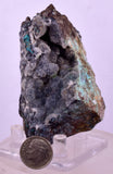 8cms DRUZY CHRYSOCOLLA QUARTZ CRYSTAL LILY MINE PERU MINERAL DB258