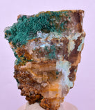 4.1cms DRUZY CALCITE MALACHITE CRYSTAL LILY MINE PERU MINERAL DB259
