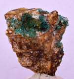4.1cms DRUZY CALCITE MALACHITE CRYSTAL LILY MINE PERU MINERAL DB259