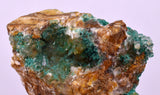 4.1cms DRUZY CALCITE MALACHITE CRYSTAL LILY MINE PERU MINERAL DB259
