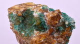 4.1cms DRUZY CALCITE MALACHITE CRYSTAL LILY MINE PERU MINERAL DB259